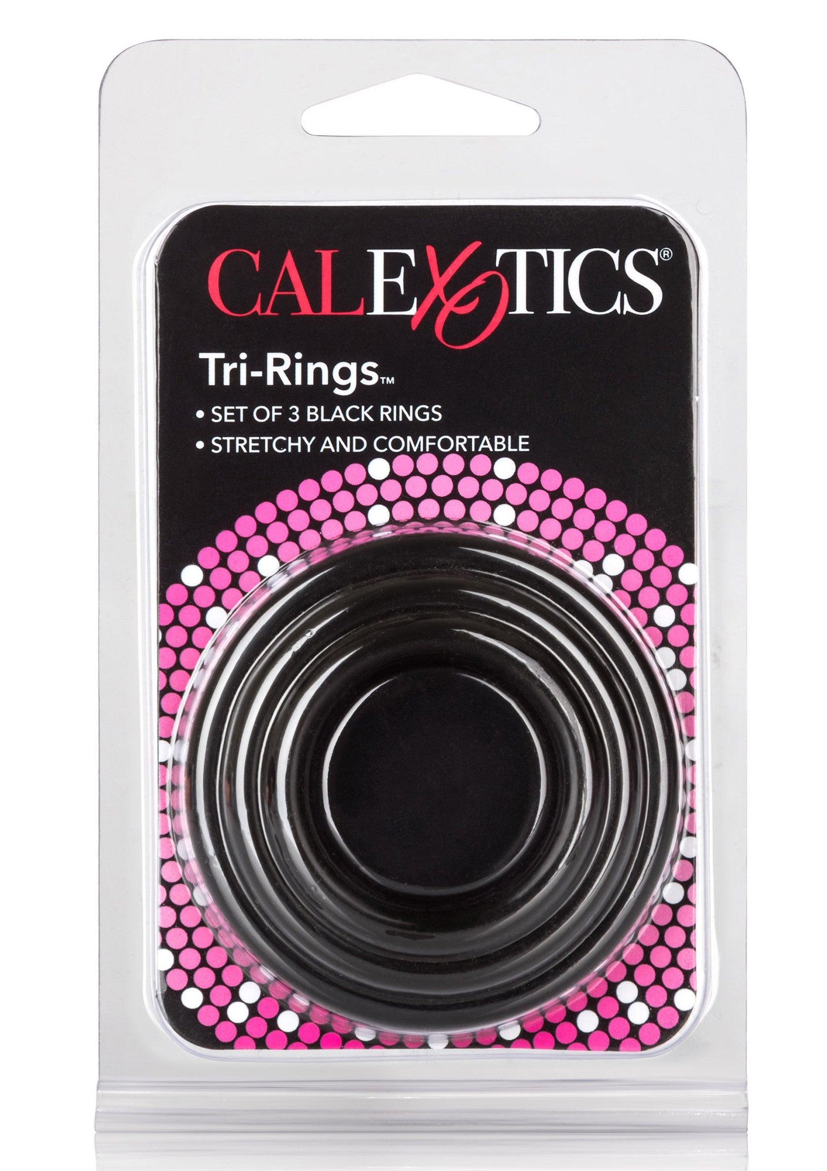 CalExotics Tri-Rings 3 pcs Pack, Black, 40-65 mm