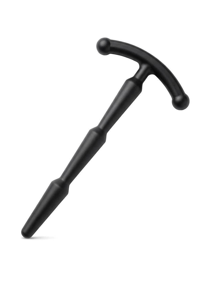 silicone Ribbed Urethral Sounding Penis Plug, Small - 7 cm