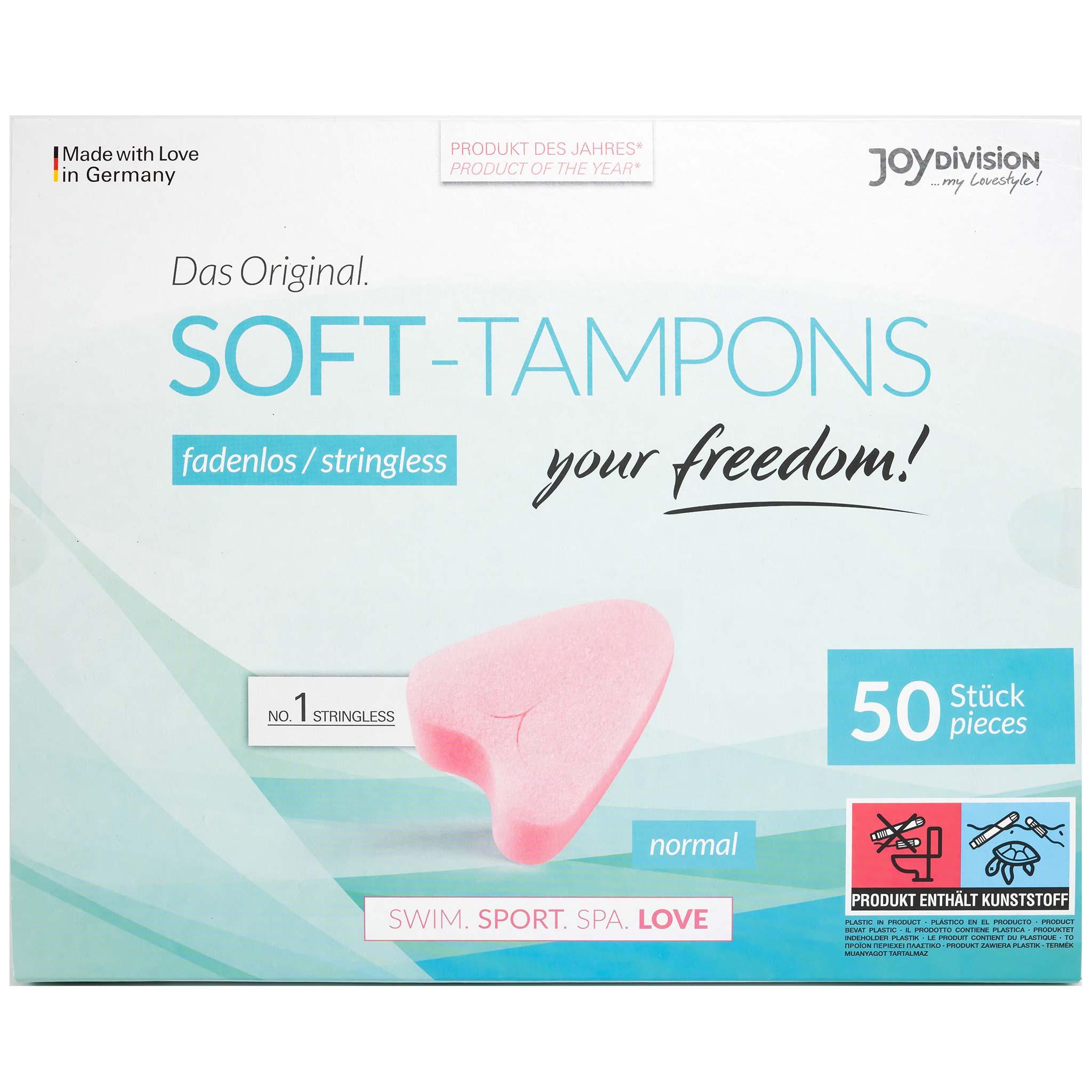 JoyDivision Soft-Tampons Stringless, Heart Shape Normal, 50 pcs JoyDivision Soft-Tampons Stringless, Heart Shape Normal, 50 pcs