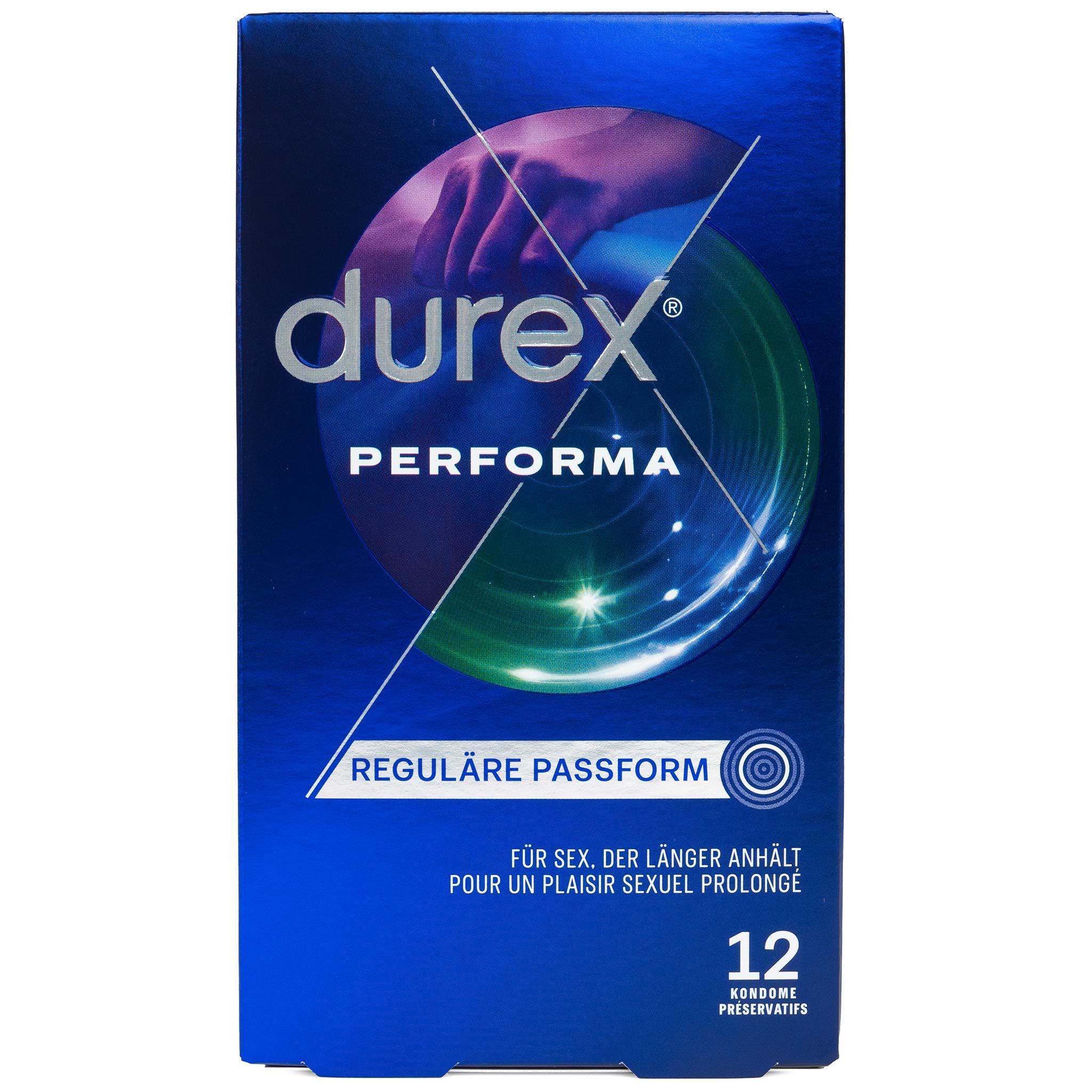 Durex Performa Condoms 12 pcs, with Reservoir, with Delay Effect, Ø 56mm, 200mm