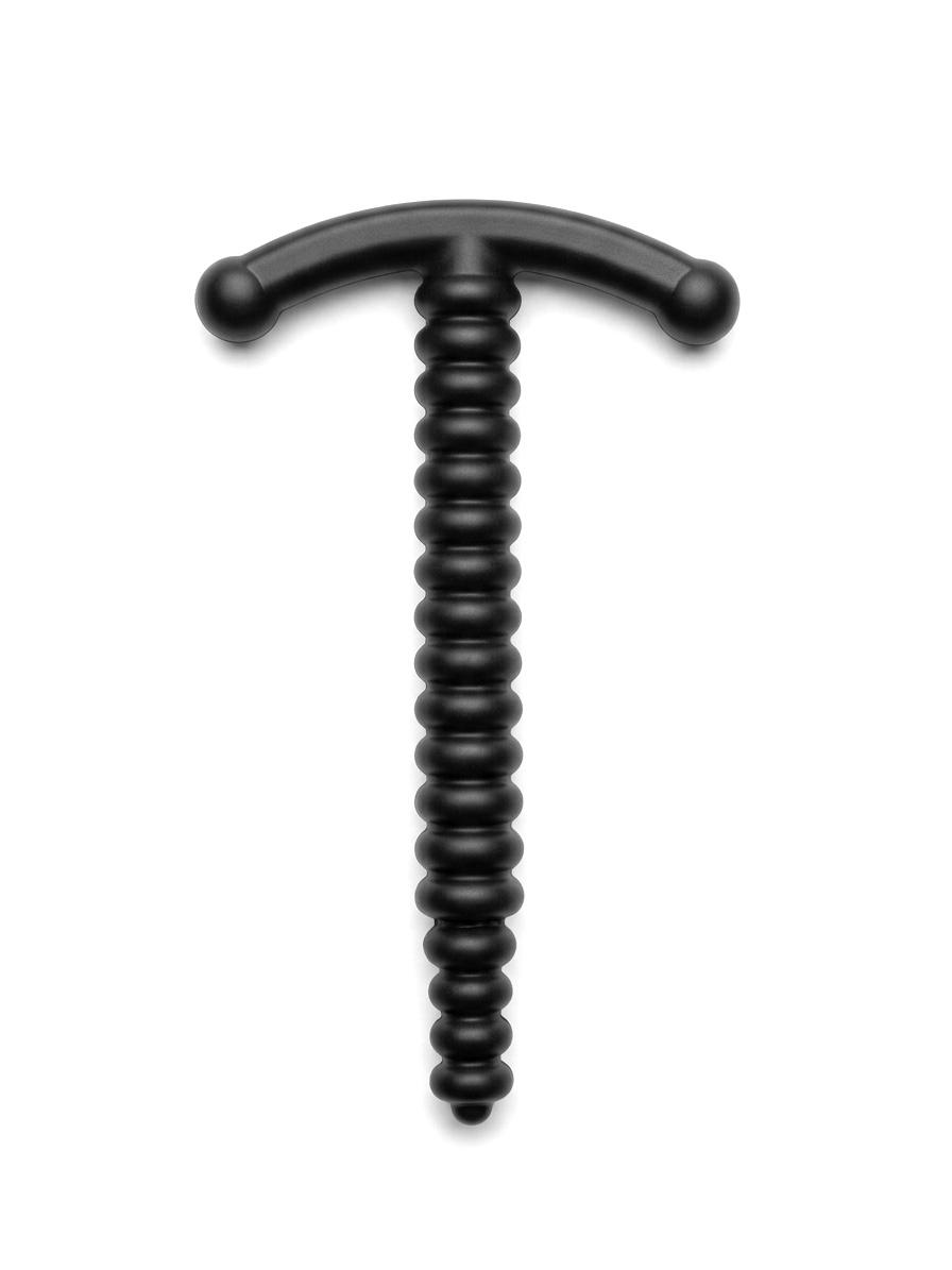 Silicone Ribbed Urethral Sounding Penis Plug, Length - 6cm