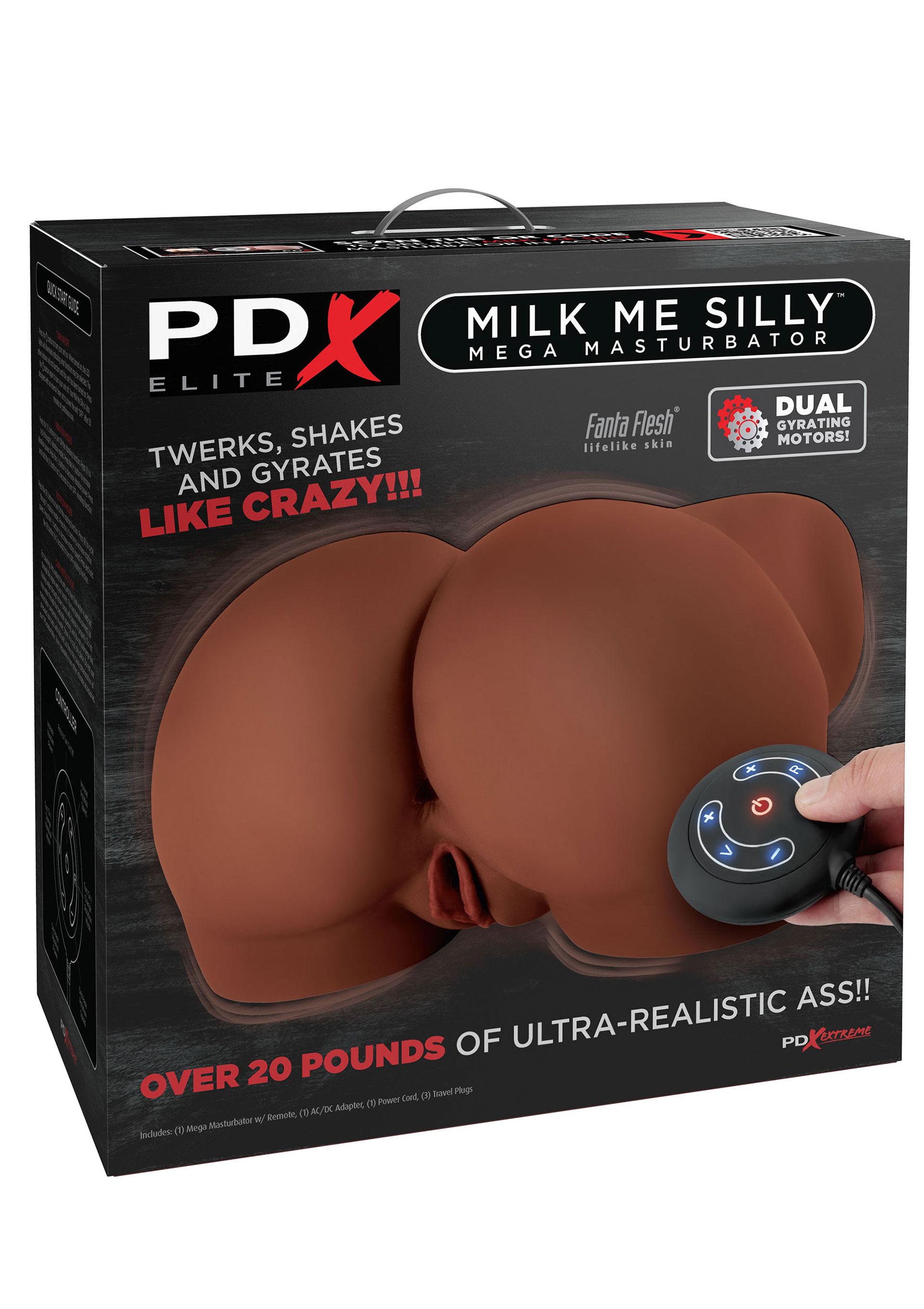 PDX Elite Milk Me Silly Vibrating Masturbator, 31 cm, Brown PDX Elite Milk Me Silly Vibrating Masturbator, 31 cm, Brown