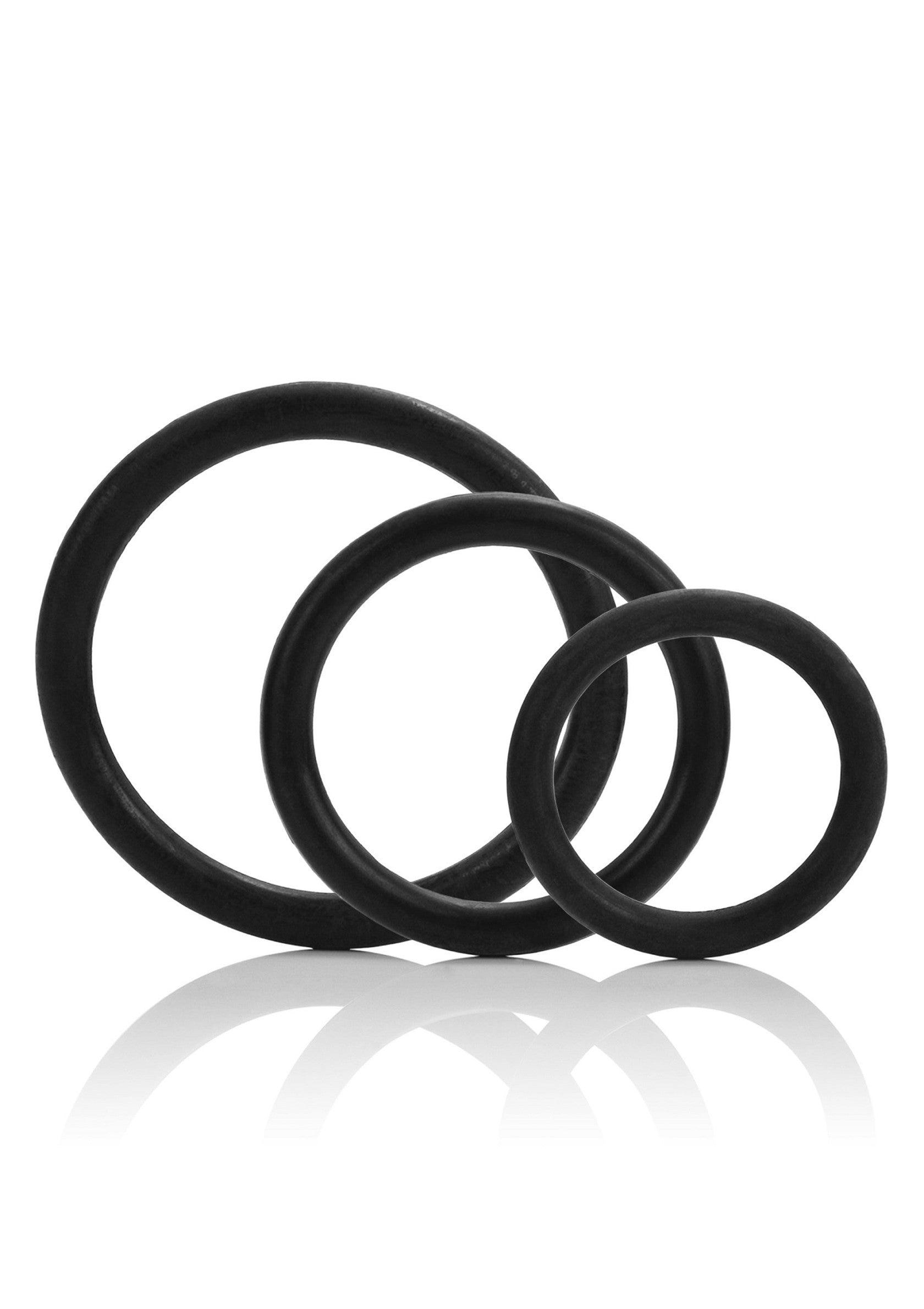 CalExotics Tri-Rings 3 pcs Pack, Black, 40-65 mm