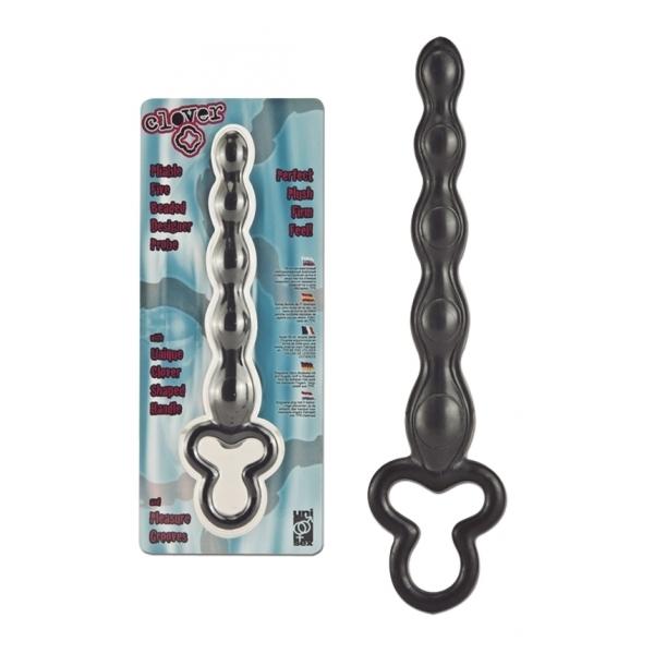 Clover Anal Beads, Black, 17,5 cm