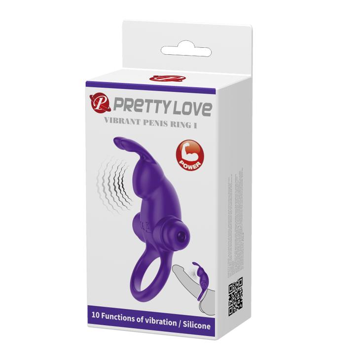 PRETTY LOVE - Vibrant Penis Ring, Purple, 56 mm PRETTY LOVE - Vibrant Penis Ring, Purple, 56 mm