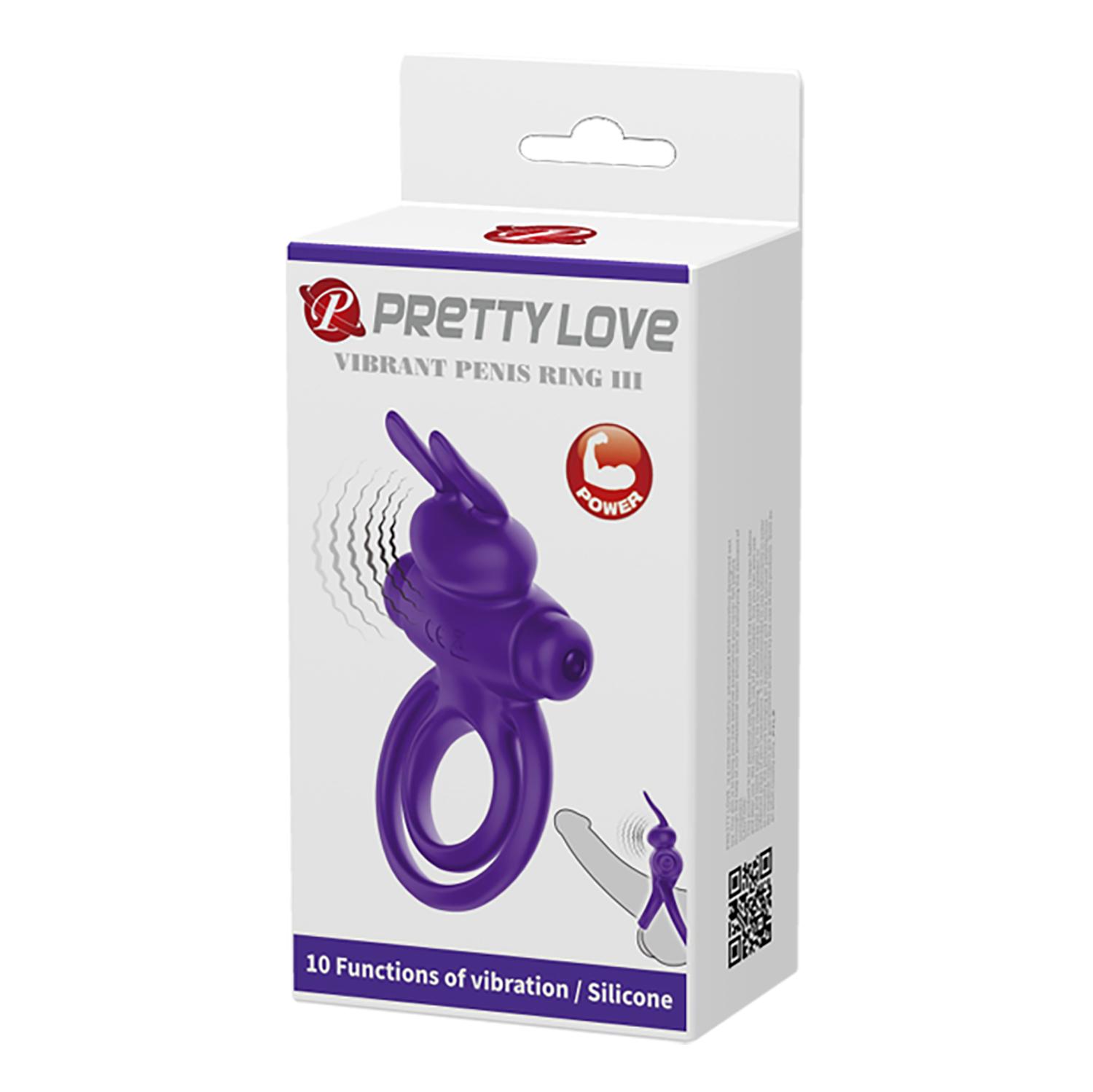 PRETTY LOVE - Vibrant Penis Ring, Purple PRETTY LOVE - Vibrant Penis Ring, Purple