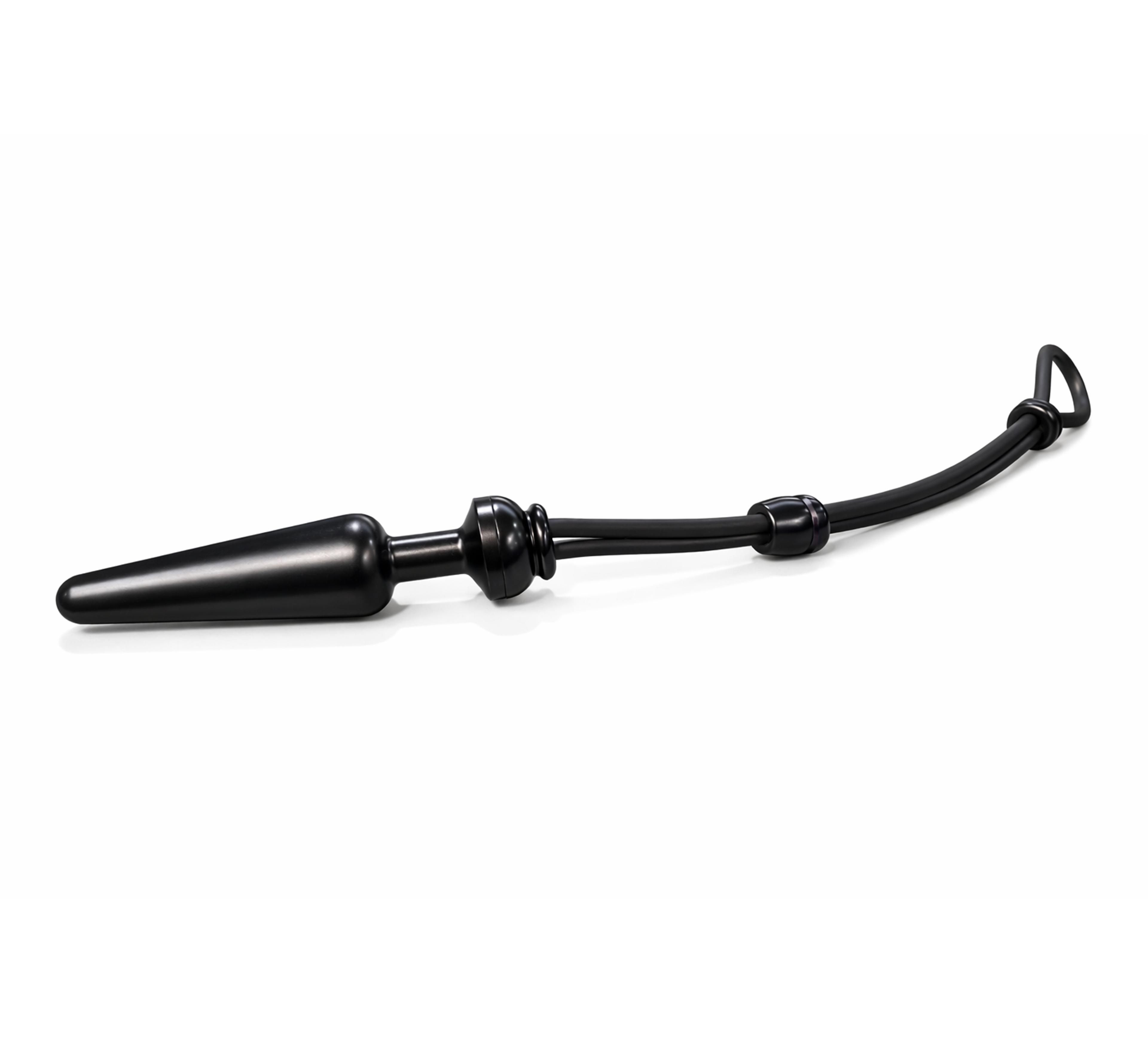 Cock-Grip with Anal Plug, Black, Length - 10cm