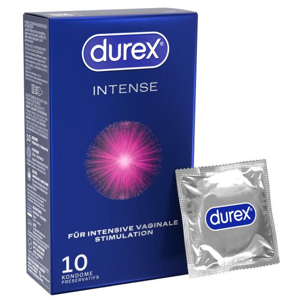 Durex Intense Orgasmic Condoms 10pcs, Nubbed and Ripped, with Reservoir, Ø 56mm, 195mm