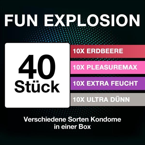 Durex Fun Explosion, Condom Mix, 40 pcs