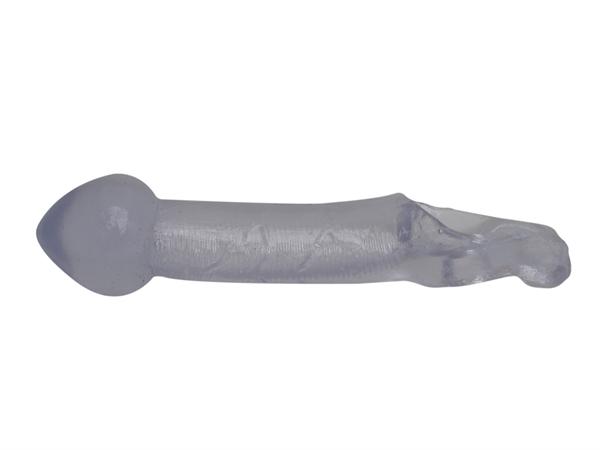 TSX Butt Plug Extender Clear Fauxskin, Penis Extension, 24 cm