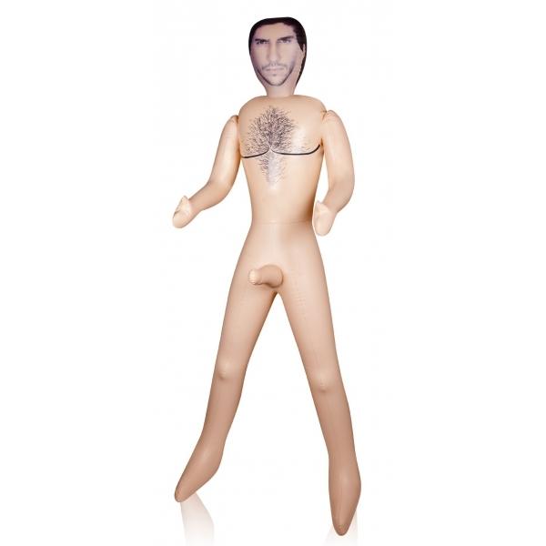 Massive Man Mike L., Inflatable Love Doll with Cock, 154 cm, Light Skin