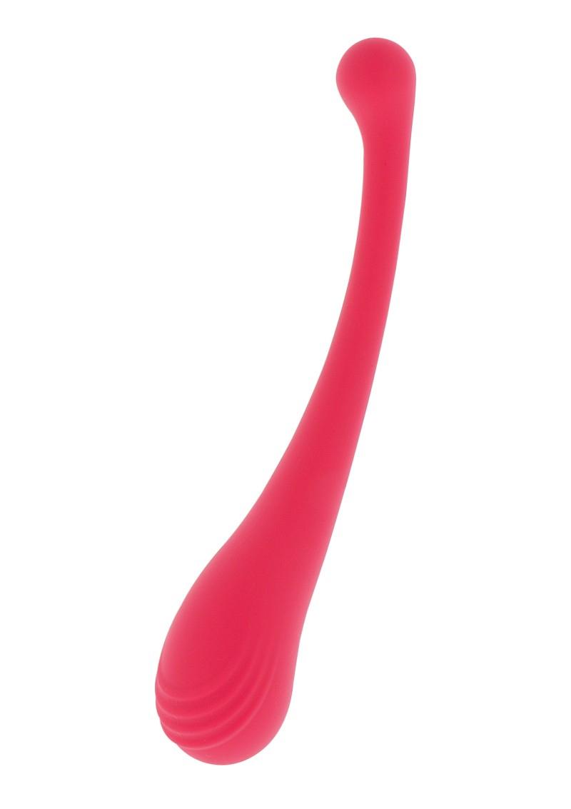 SILK by TOYJOY Explore Silicone G-Spot Vibrator, 25 cm, Red