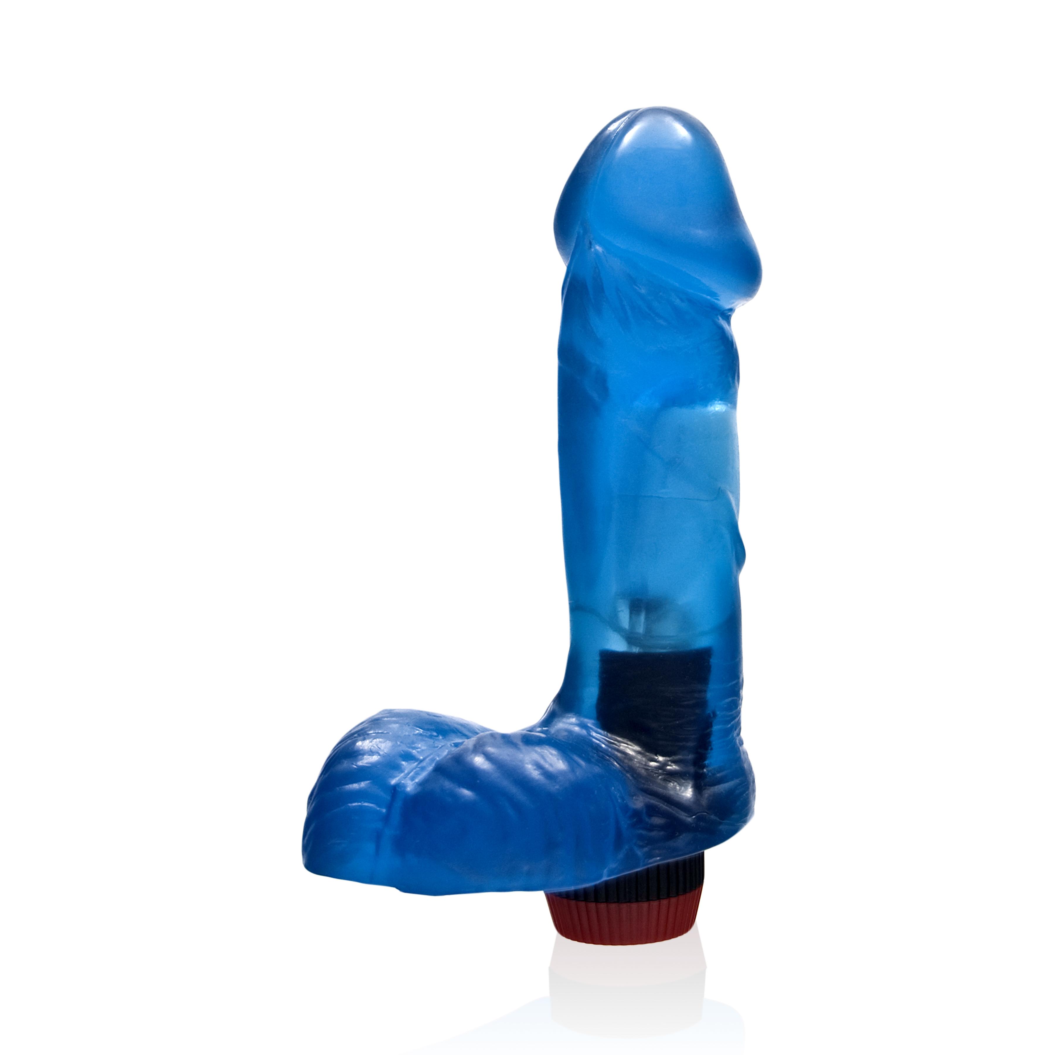 SI IGNITE Cock with Balls and Vibration, Blue, 15 cm