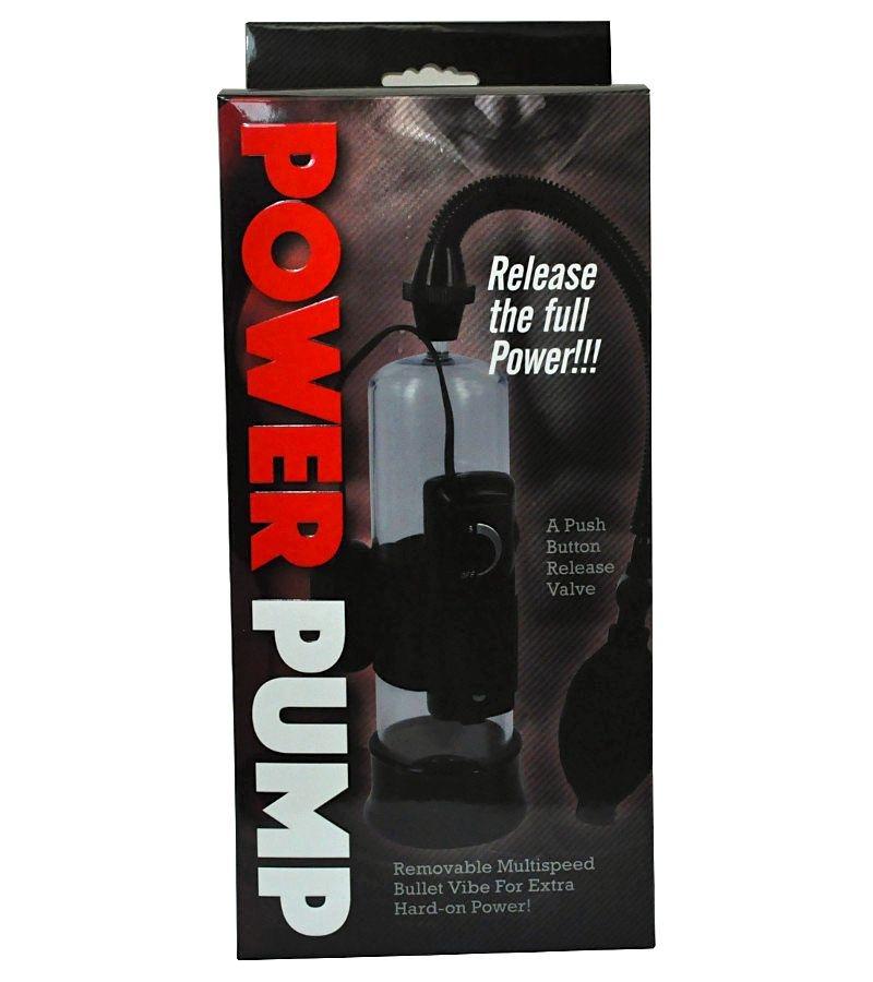 Seven Creations Power Pump with Vibration, Clear/Black, 19 cm