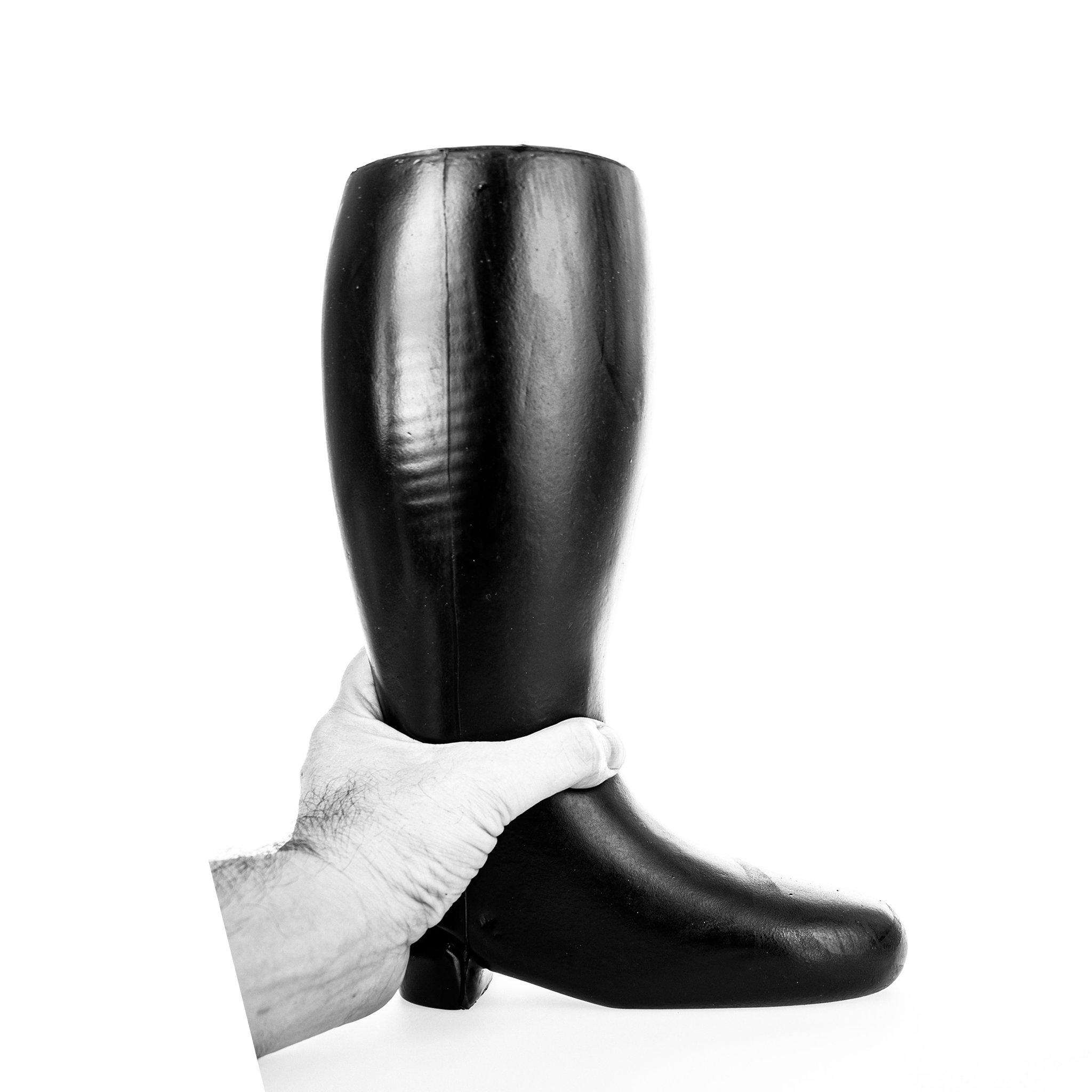 All Black Dildo Boots, 32 cm