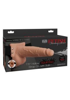 Fetish Fantasy 7,5 in Hollow Squirting StrapOn, 21,6 cm, Flesh