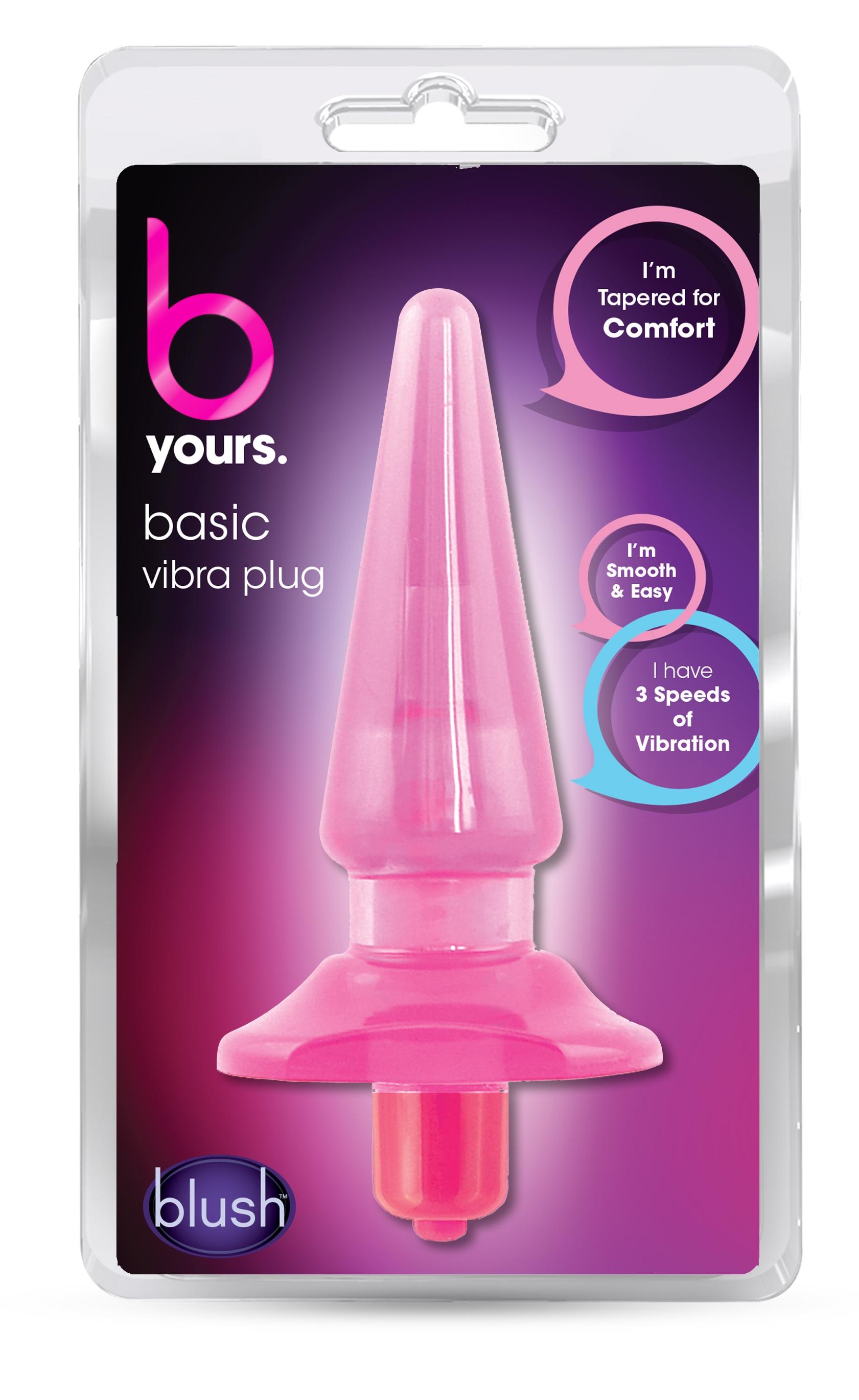 B yours Basic Vibra Plug, Pink, 8,5 cm