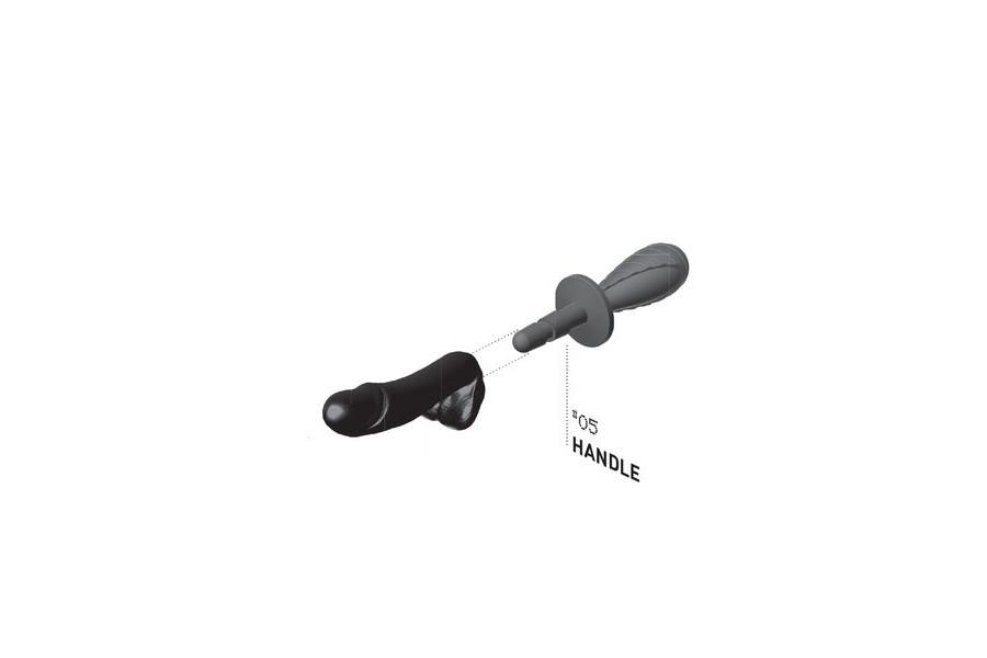 Hung System Insert Plug Handle, 23 cm, Black Hung System Insert Plug Handle, 23 cm, Black