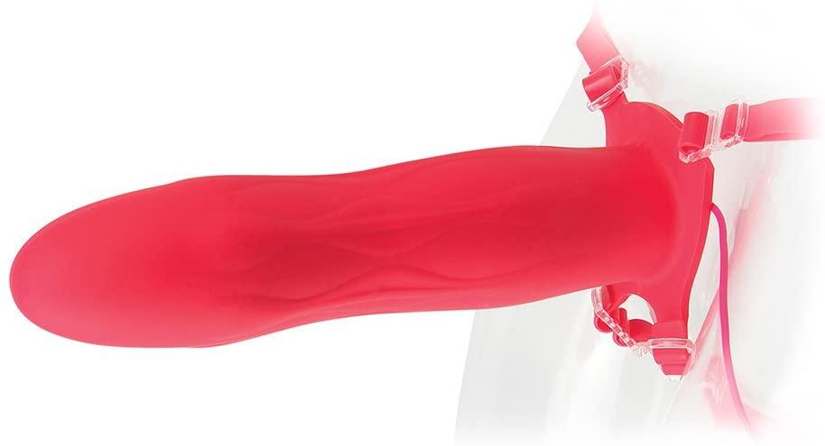 Fetish Fantasy Elite, Vibrating Hollow Strap-On, 23cm, Red