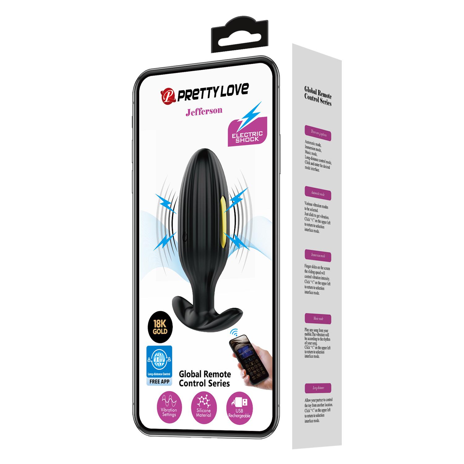 PRETTY LOVE - Thor Plug, Black, 34 mm