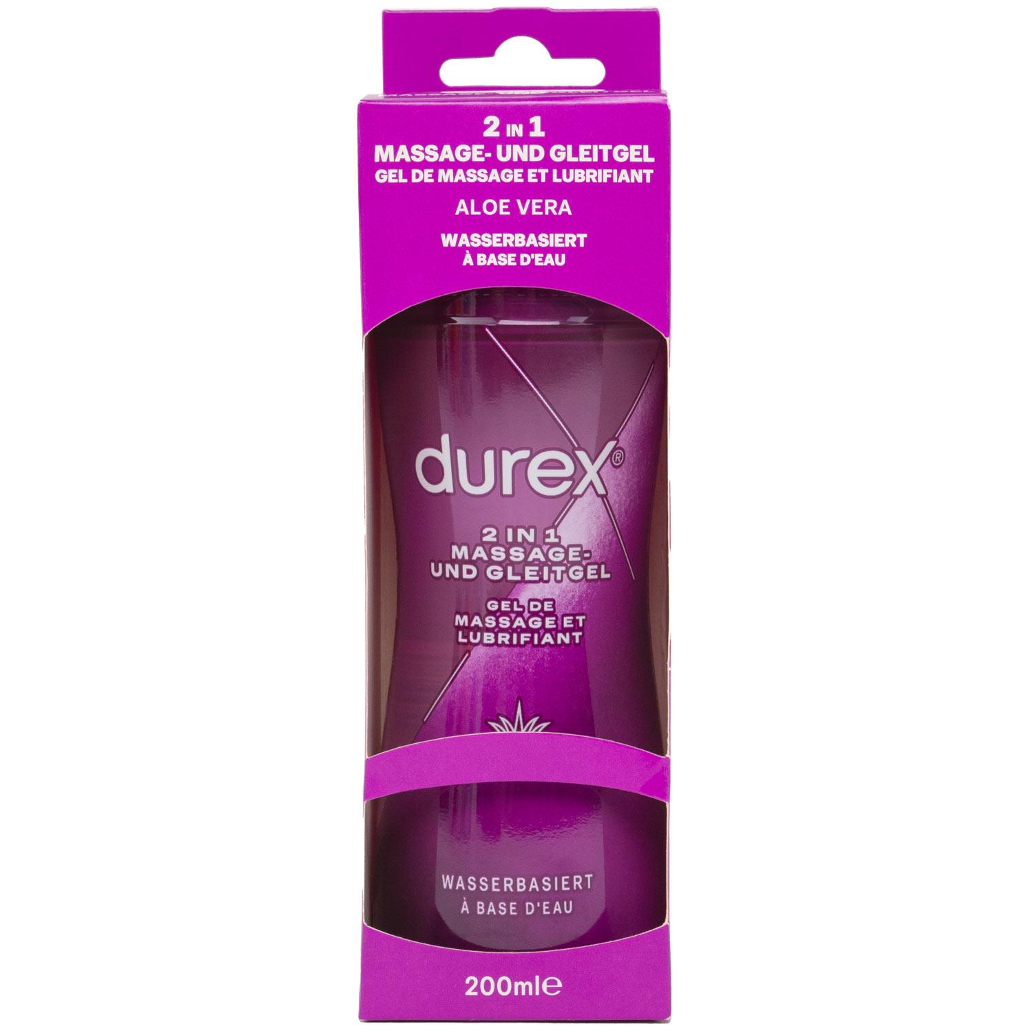 Durex 2 in 1, Massage & Lubricant with Aloe Vera, Water Based, 200 ml