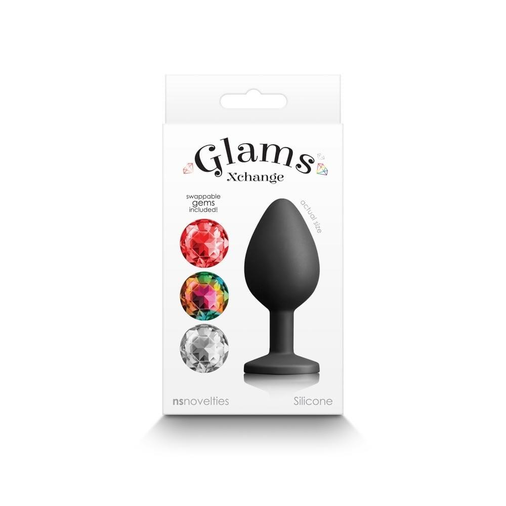 Glams Xchange - Round Medium, Black, 8,1 cm