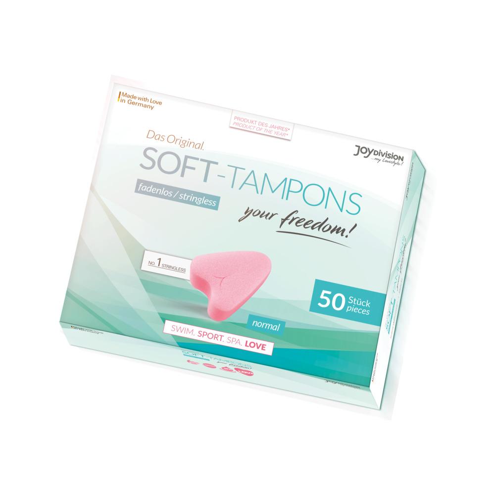 JoyDivision Soft-Tampons Stringless, Heart Shape Normal, 50 pcs