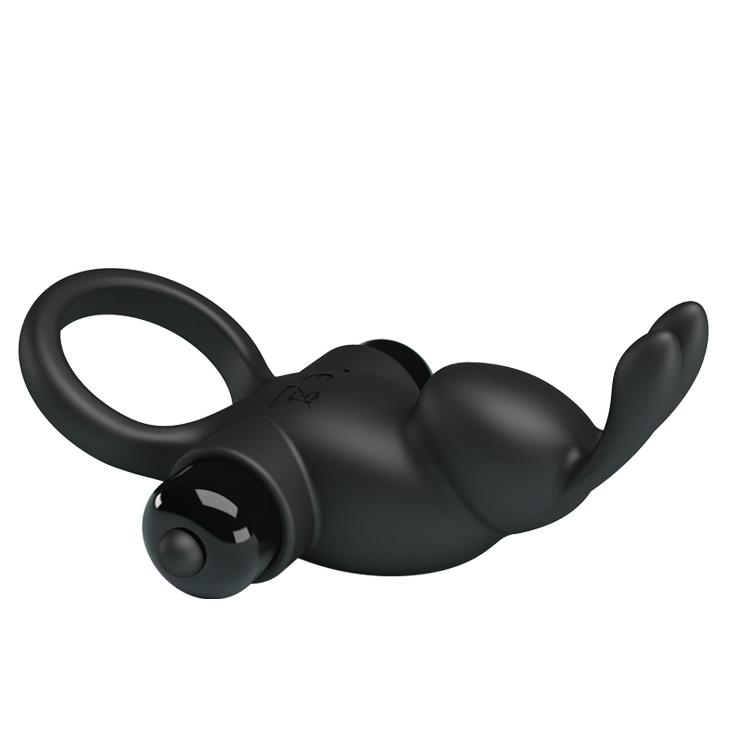 PRETTY LOVE - Vibrant Penis Ring, Black, 56 mm