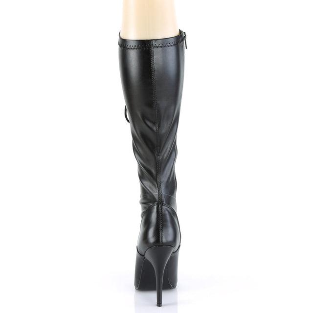 Pleaser Shoes Seduce-2024 Black Vegan Leather - Colour: Black - Size: 14