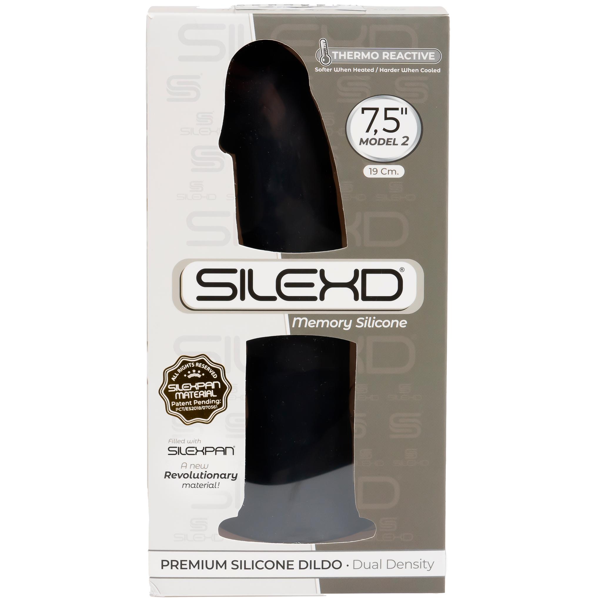 SILEXD Premium Silicone Dildo Model 2, 19,2 cm, Black