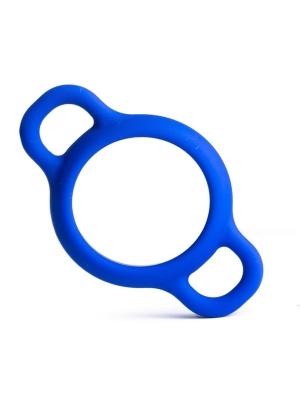 RudeRider Handle Silicone Cockring, Blue, 45 mm