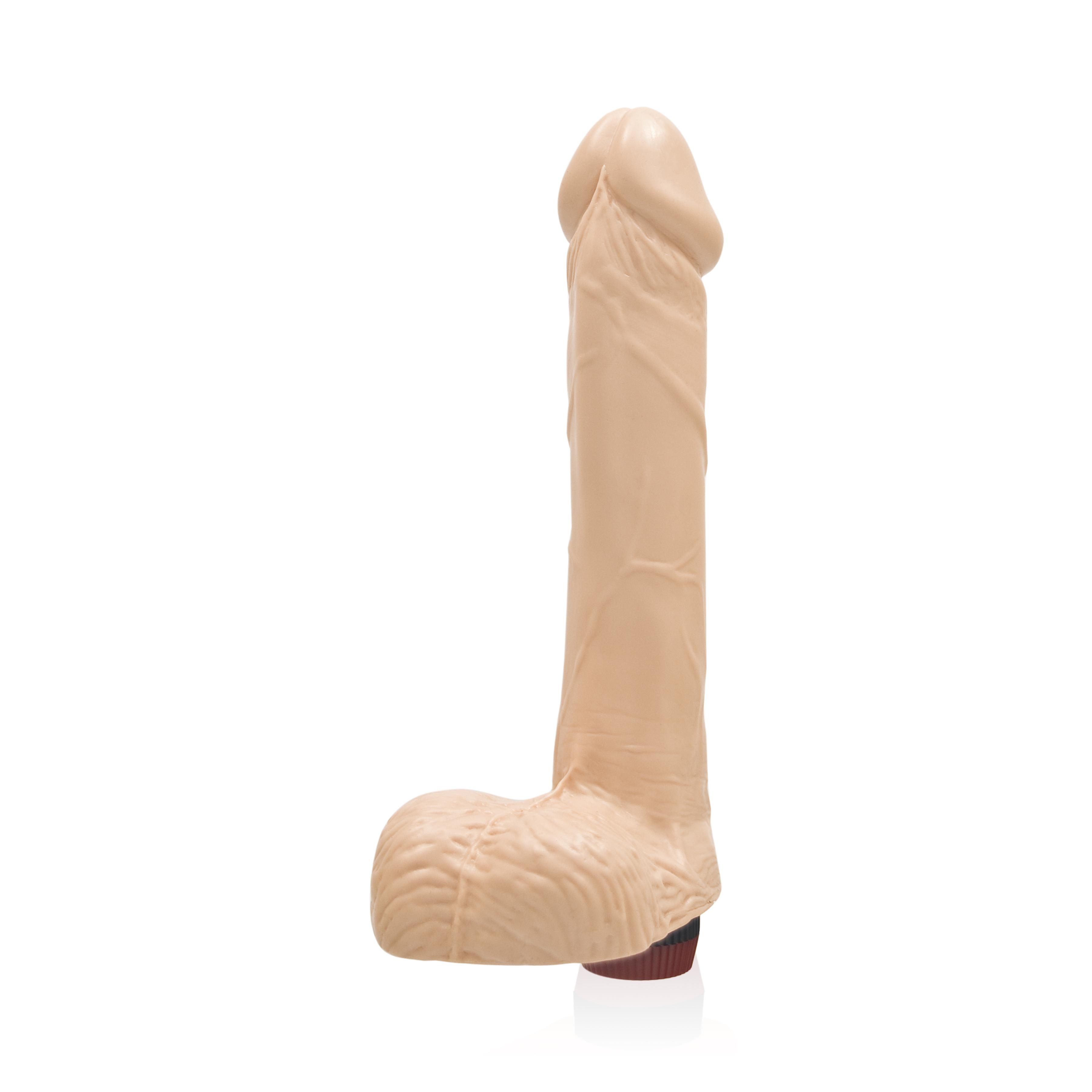 SI IGNITE Cock with Balls and Vibration, Flesh, 20 cm