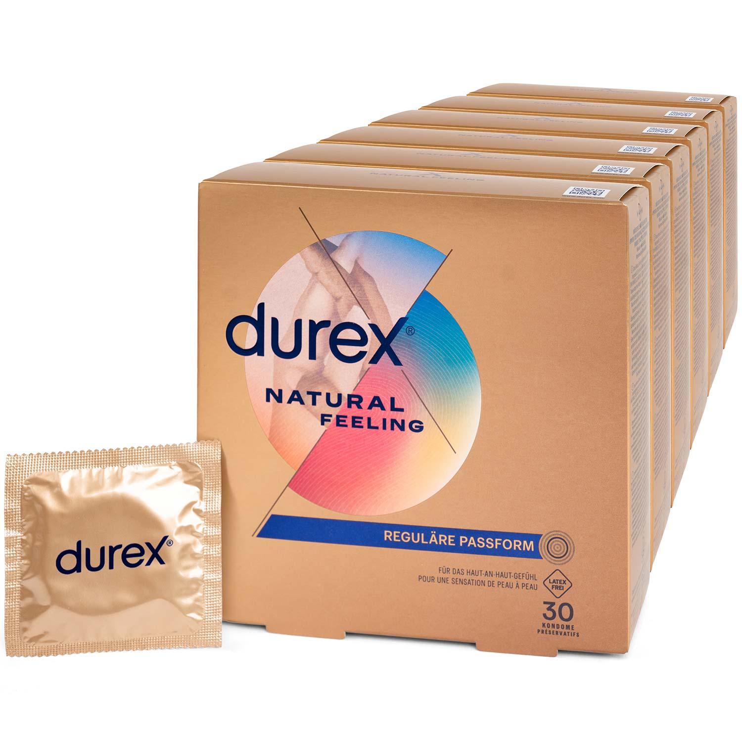 Durex Natural Feeling Condoms 30 pcs, Latex Free, with Reservoir, Ø 56mm, 200mm