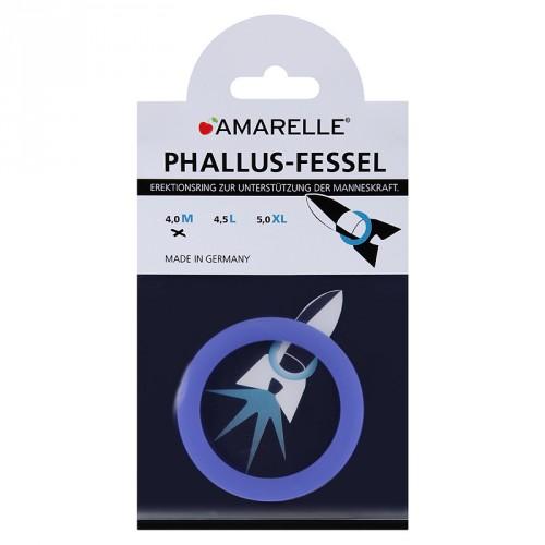 AMARELLE Phallus-Fessel, Latex Cockring, M, Blue, ¯ 40 mm