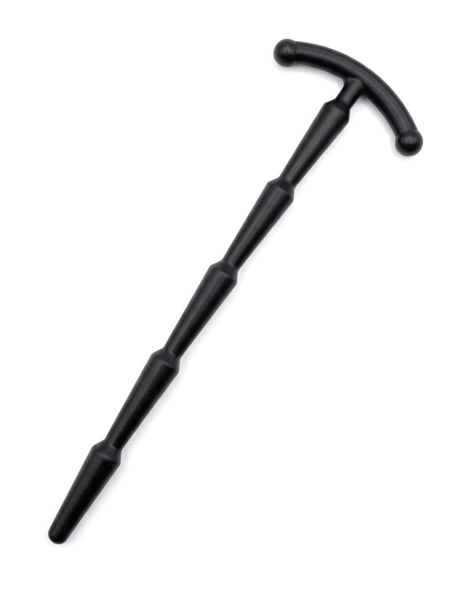 Silicone Ribbed Urethral Sounding Penis Plug, Large -11 cm	
