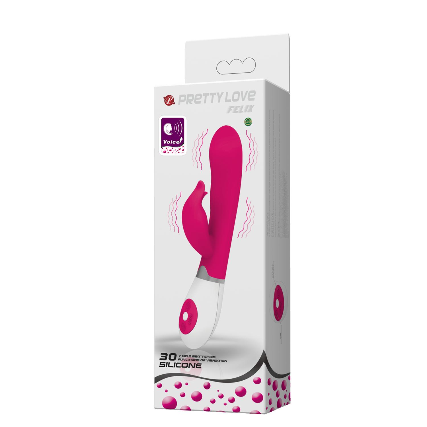 PRETTY LOVE - Felix, Voice control, 30 functions of vibration, silicone, 2AAA batteries ':32mm L:205mm PRETTY LOVE - Felix, Voice control, 30 functions of vibration, silicone, 2AAA batteries ':32mm L:205mm
