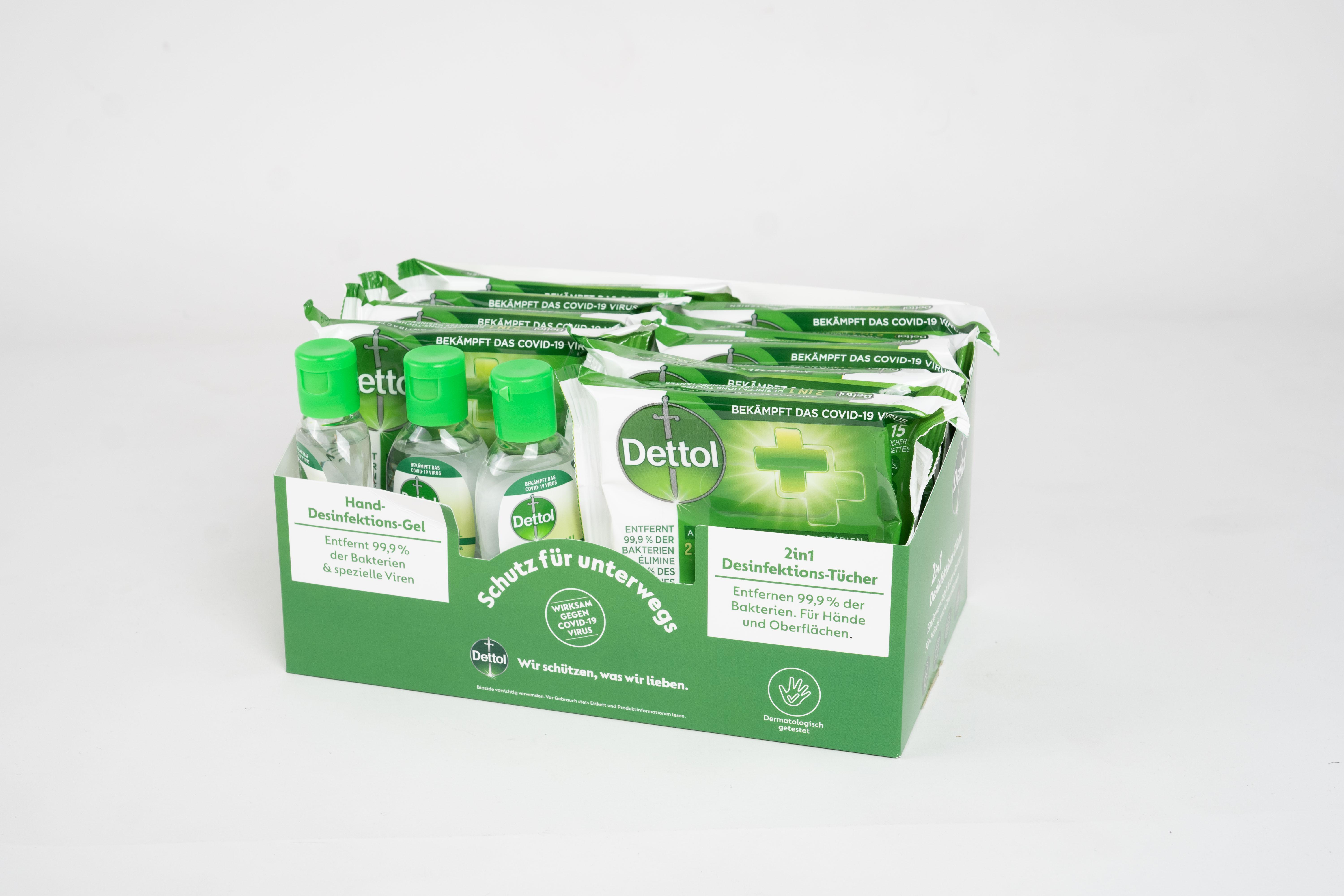 Dettol Travel Size 13er Desinfektionstheke 2-Fach