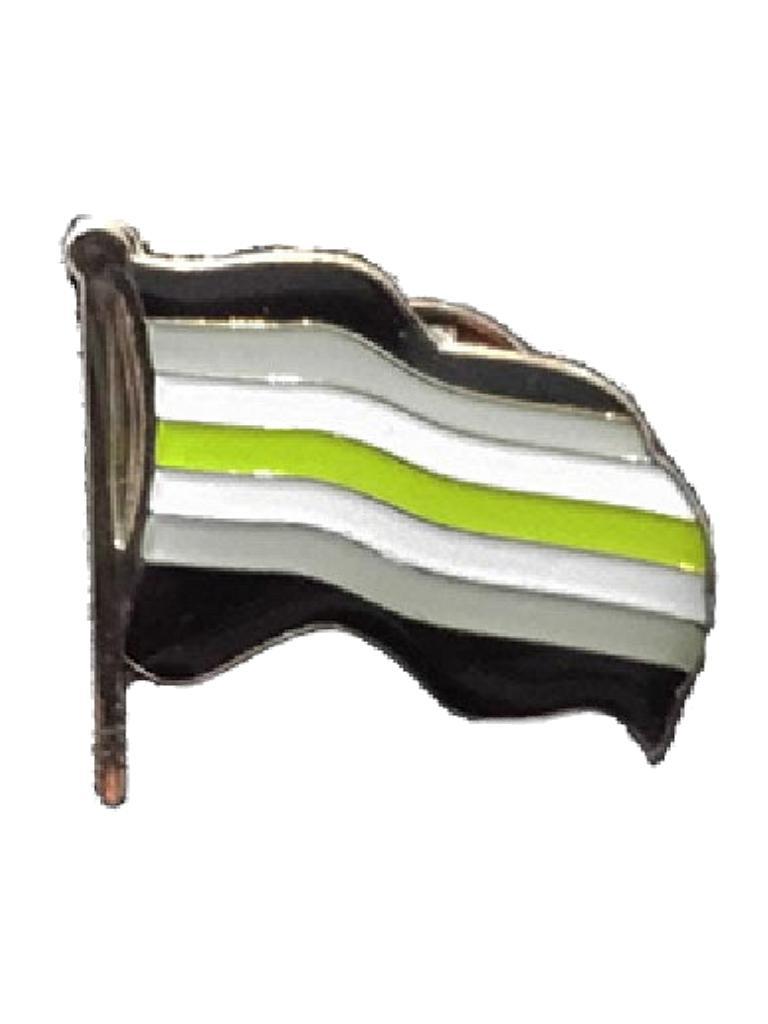 Pin Waving Agender Flag