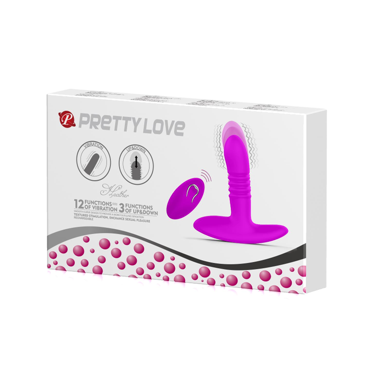 PRETTY LOVE - Heather, 12 functions of vibration3 functions of up & downwaterproof, memoryUSB rechargeable/1 AAA batterysilicone/ABSremote control L:115mm W:112mm H:28mm PRETTY LOVE - Heather, 12 functions of vibration3 functions of up & downwaterproof, memoryUSB rechargeable/1 AAA batterysilicone/ABSremote control L:115mm W:112mm H:28mm