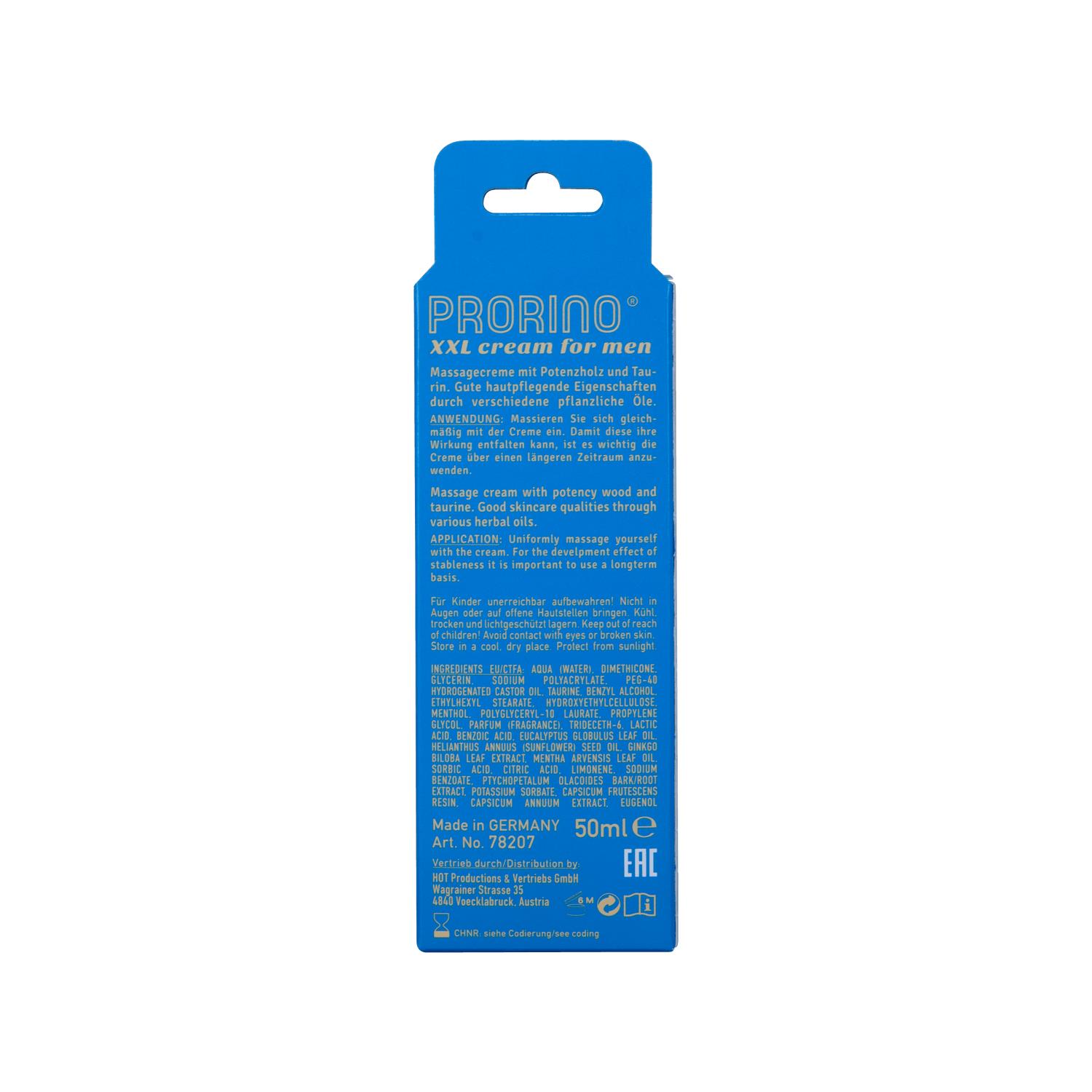 Prorino XXL Cream for men NEW Formula, 50ml