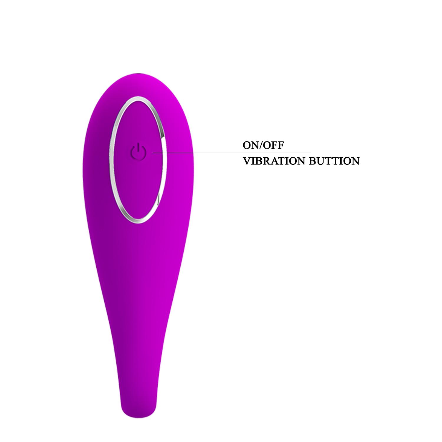 PRETTY LOVE - Algernon, Remote control, C type vibration, flexible structure, desgin for couple pleasure, rechargeable stimulator, remote by 1 AAA ': 31/27 mm
L: 96 mm
