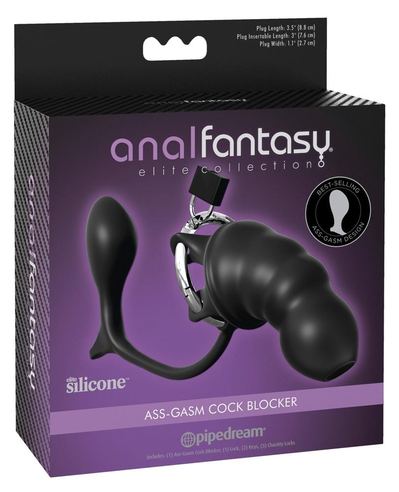 Anal Fantasy Ass-Gasm Cock Blocker, 12,7 cm, Black