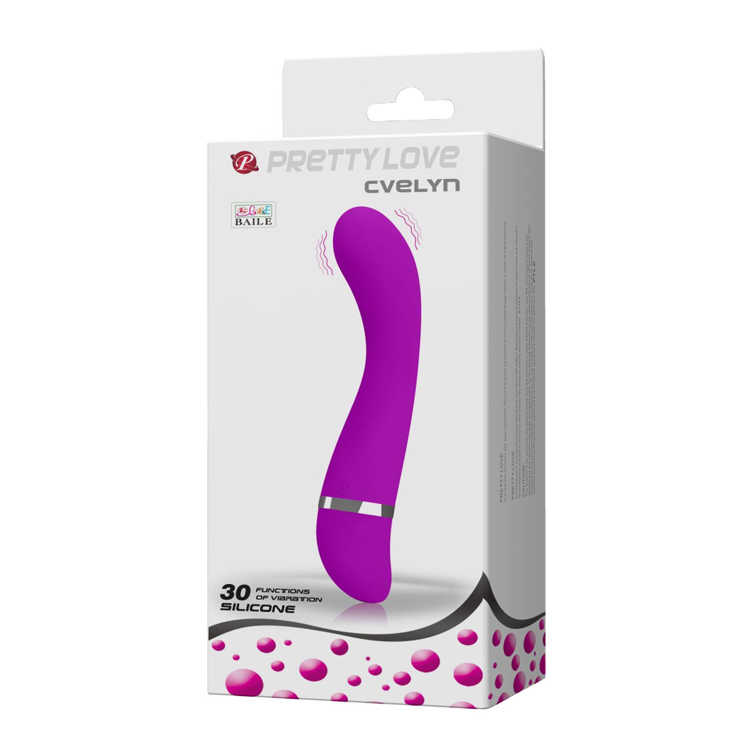 PRETTY LOVE - Cvelyn, 30-functions of vibration, silicone, 2AAA batteries ':35mm L:187mm PRETTY LOVE - Cvelyn, 30-functions of vibration, silicone, 2AAA batteries ':35mm L:187mm