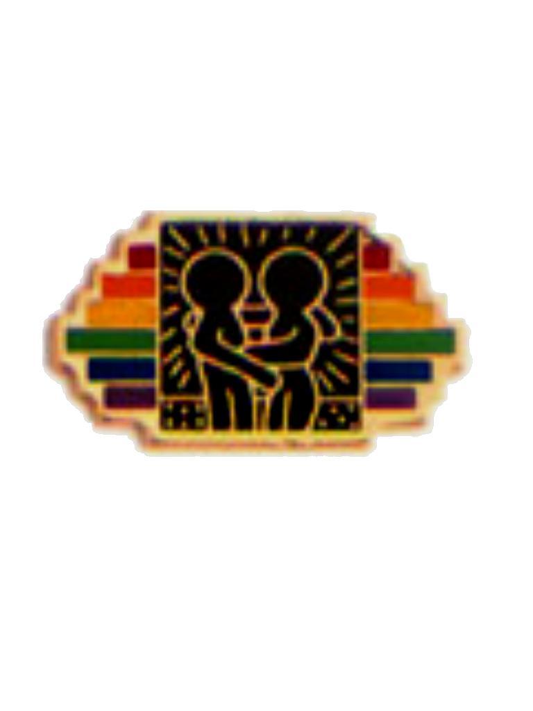 Pin Rainbow Stripes with Design