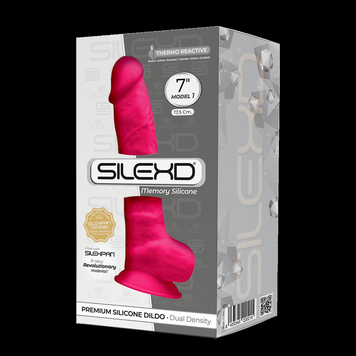 SILEXD Premium Silicone Dildo Model 1, 17,6 cm, Pink
