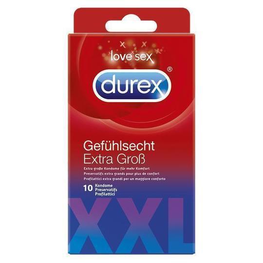 Durex Gefühlsecht XXL Condoms 12pcs, with Reservoir, Ø 57mm, 220mm