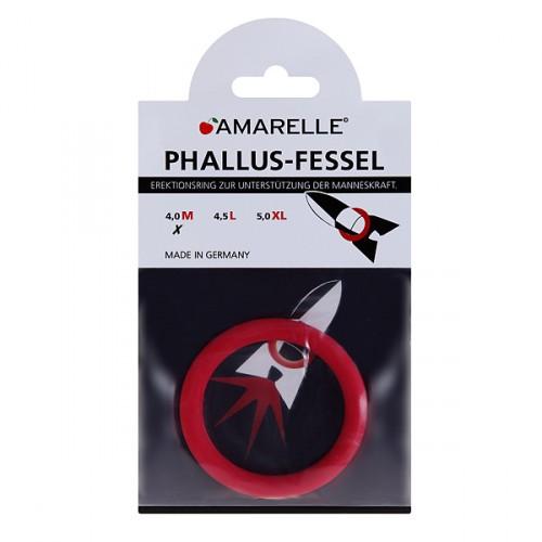 AMARELLE Phallus-Fessel, Latex Cockring, M, Red, ¯ 40 mm