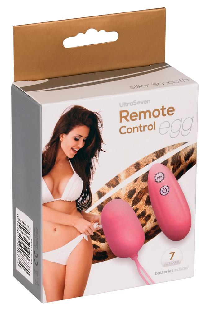 Ultra Seven Remote Control Vibrating Egg, Pink