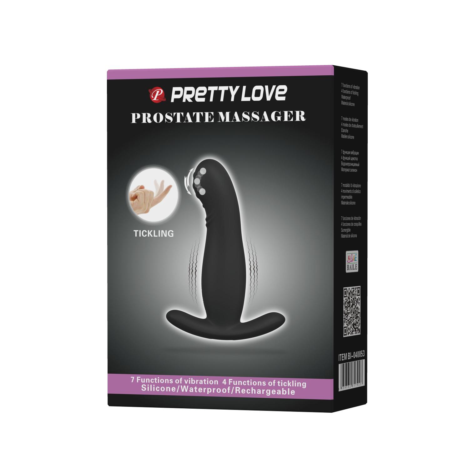 PRETTY LOVE - Prostate Massager, Silicone, 7-functions of vibration, 4 functions of ticking, USB rechargeable, waterproof ':30mm L:127mm PRETTY LOVE - Prostate Massager, Silicone, 7-functions of vibration, 4 functions of ticking, USB rechargeable, waterproof ':30mm L:127mm