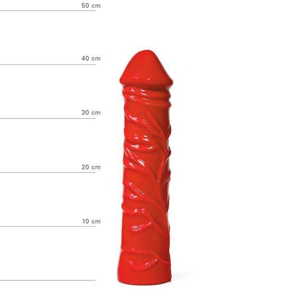 All Red Drag Dildo, 33 cm